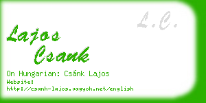 lajos csank business card